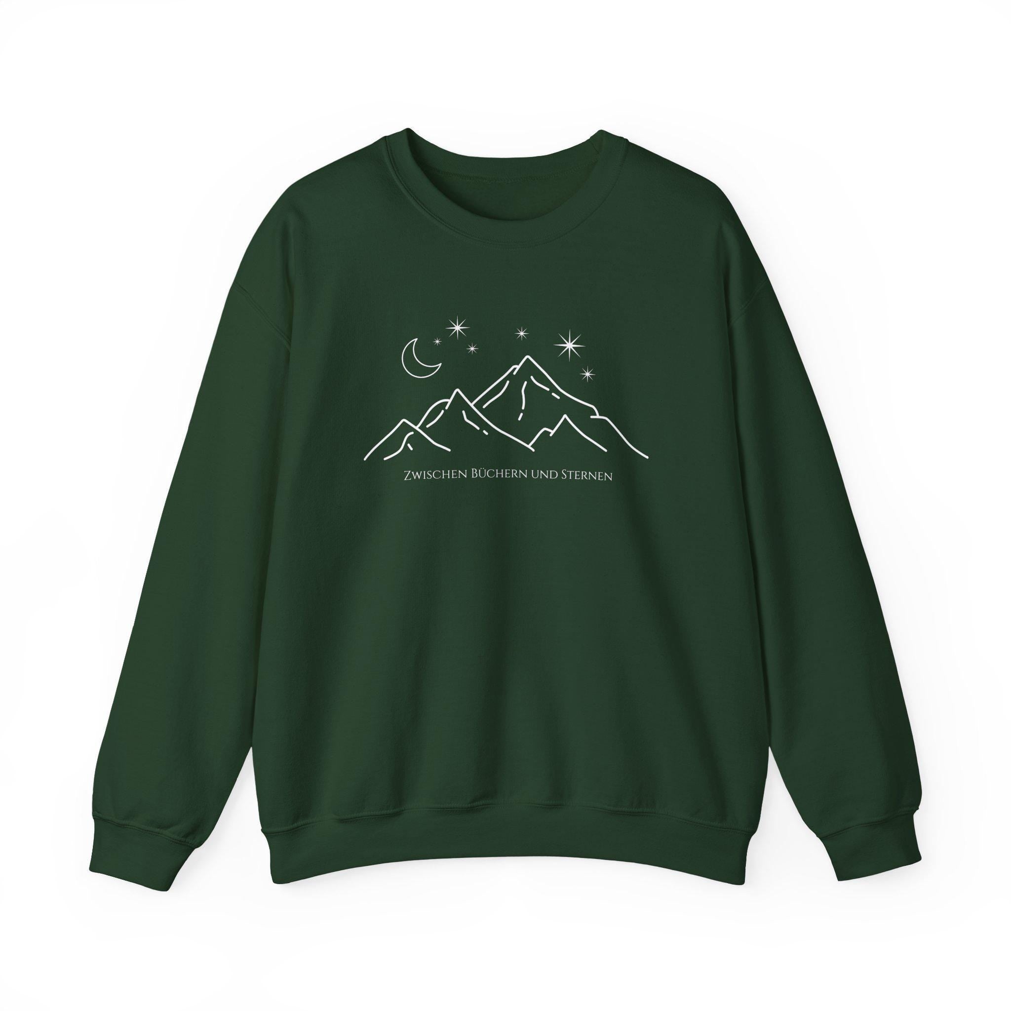 Romantasy Pullover, Bücherwurm Pullover, Geschenk für Buchliebhaber, Zwischen Büchern und Sternen, Fantasy Leser Geschenk, Leseratte, Herbst