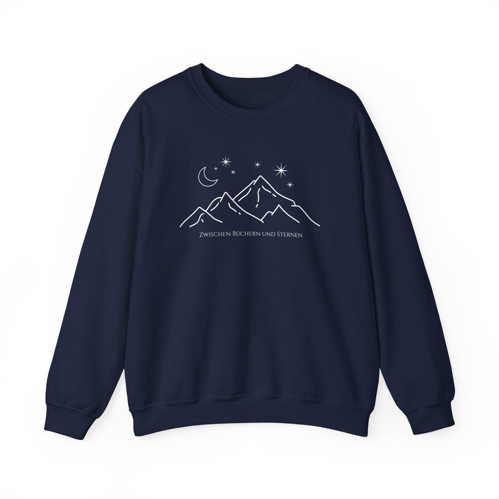 Romantasy Pullover, Bücherwurm Pullover, Geschenk für Buchliebhaber, Zwischen Büchern und Sternen, Fantasy Leser Geschenk, Leseratte, Herbst