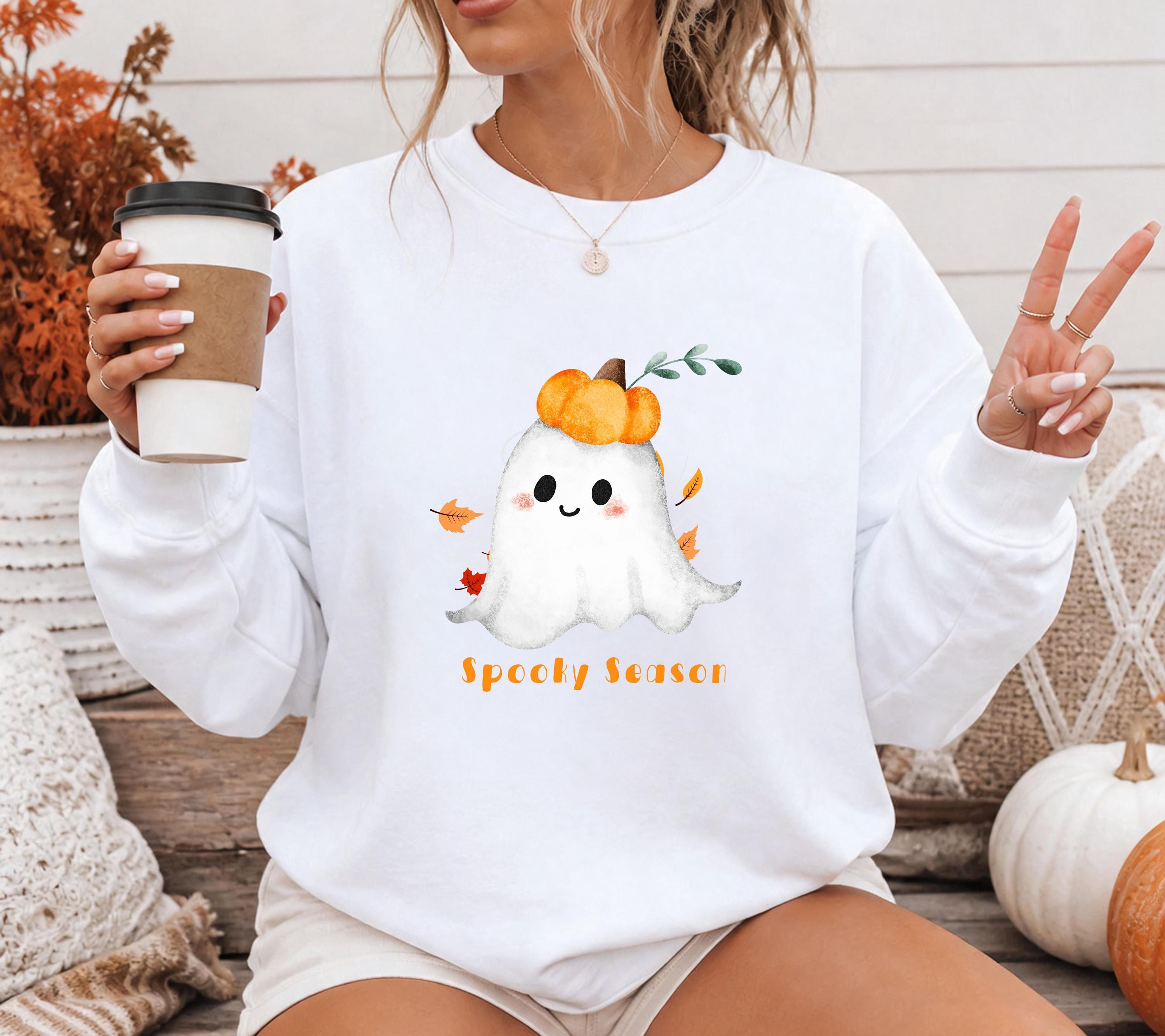 Herbst Pullover, Halloween, Damen Mode Herbst, Gemütlicher Pulli Autumn, braun, Sweatshirt herbstlich, Oversize, Geschenkidee, Gruselig