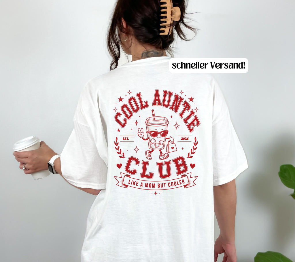 Cool Aunt Club Shirt, Geschenk Tante, Retro, Taufpatin, Du wirst Tante, Schwangerschaft verkünden, Geschenk, Aunt Tshirt, Patin, Godi, Gotti