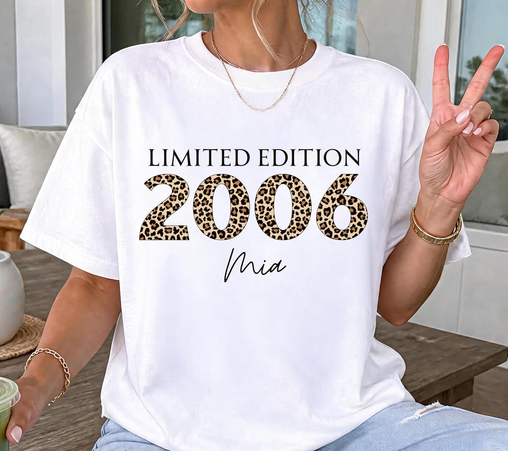 20. Geburtstag, Personalisiertes Geschenk, Geburtstagsshirt, Birthday Shirt, 20, Zwanzig, Freundin, Schwester, Tochter, Leo, 2006, Limited