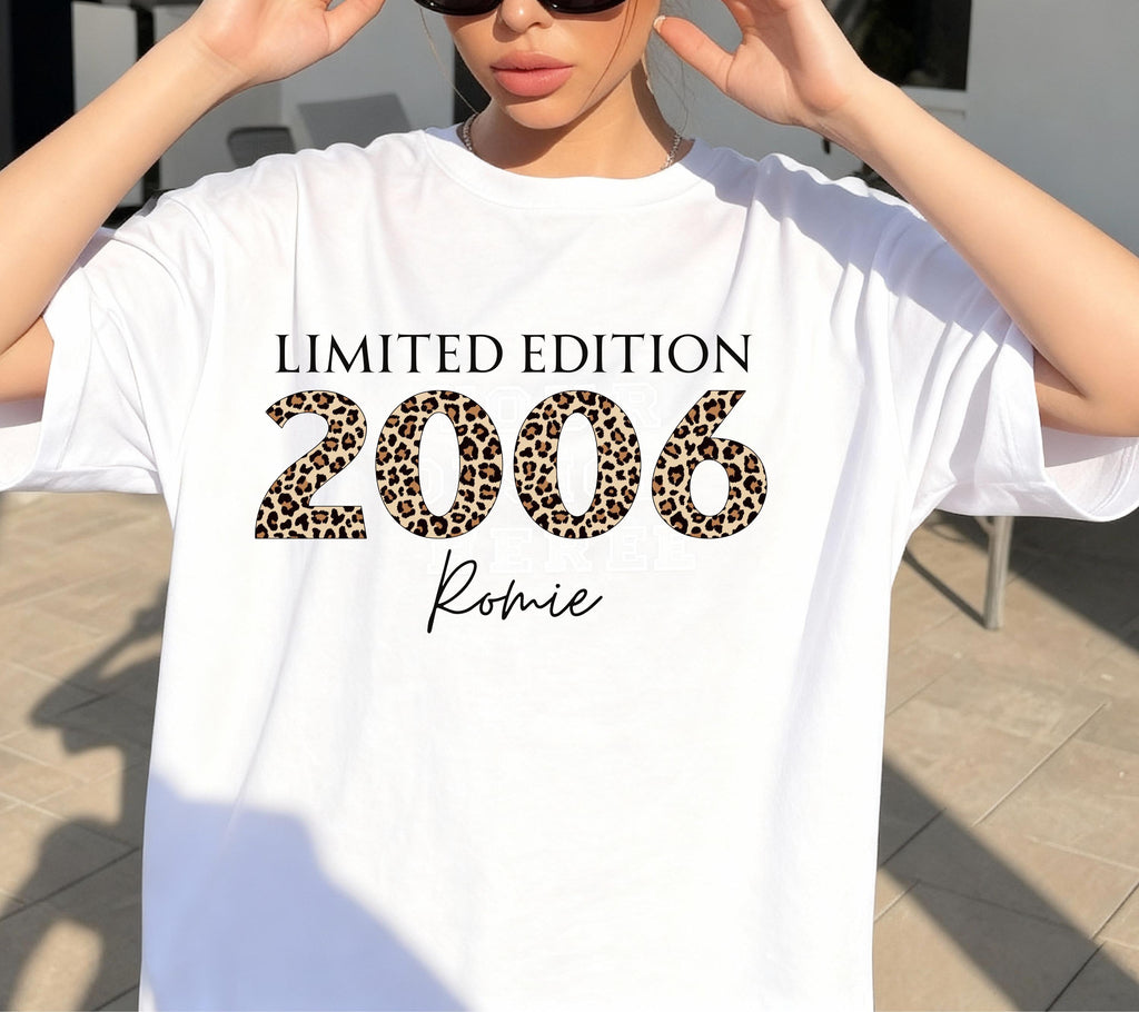 20. Geburtstag, Personalisiertes Geschenk, Geburtstagsshirt, Birthday Shirt, 20, Zwanzig, Freundin, Schwester, Tochter, Leo, 2006, Limited