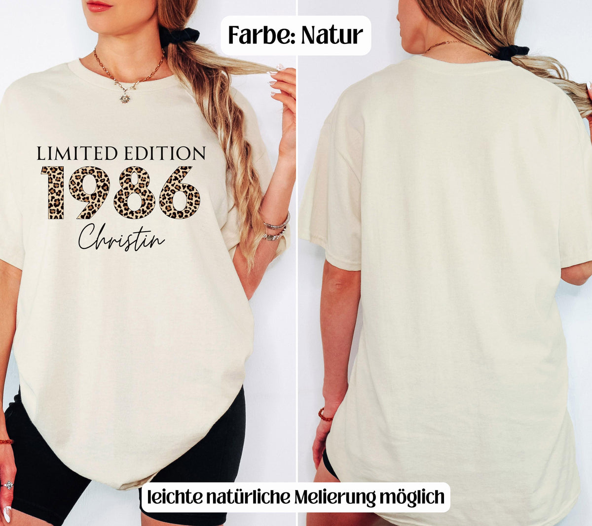 40. Geburtstag, Personalisiertes Geschenk, Geburtstagsshirt, Birthday Shirt, 40, Vierzig, Freundin, Schwester, Mama, Leo, 1986, Limited