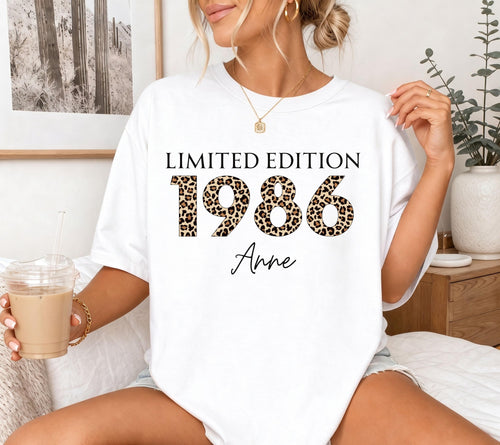 40. Geburtstag, Personalisiertes Geschenk, Geburtstagsshirt, Birthday Shirt, 40, Vierzig, Freundin, Schwester, Mama, Leo, 1986, Limited