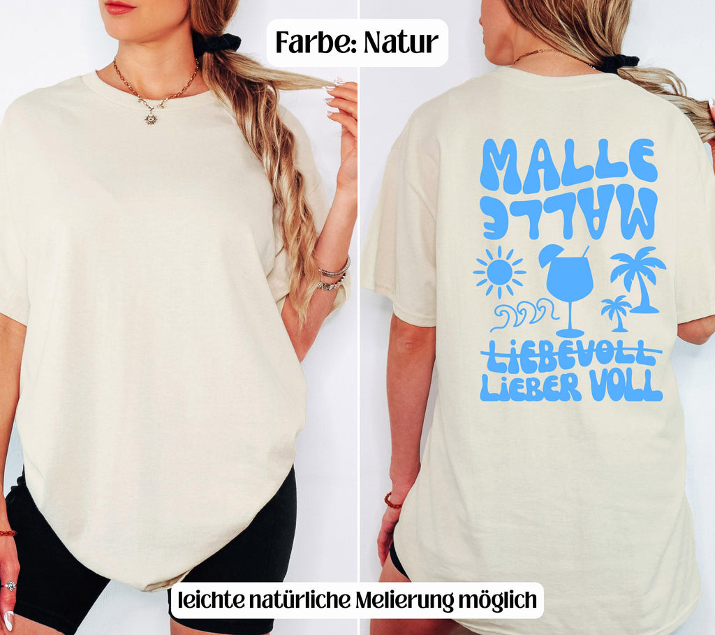 Malle Shirt Damen, blau, Mallorca 2026, Gruppenshirts, Malle TShirt lustig, Spruch, Frauen, Männer, Bier Shirt, Sauf T-Shirt, Girls Trip