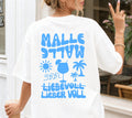 Malle Shirt Damen, blau, Mallorca 2026, Gruppenshirts, Malle TShirt lustig, Spruch, Frauen, Männer, Bier Shirt, Sauf T-Shirt, Girls Trip