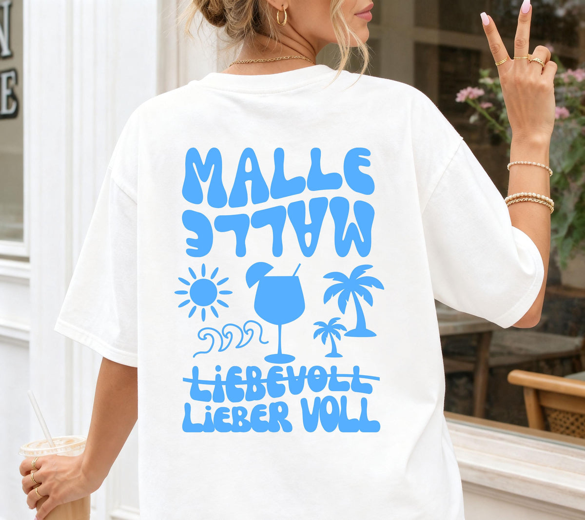 Malle Shirt Damen, blau, Mallorca 2026, Gruppenshirts, Malle TShirt lustig, Spruch, Frauen, Männer, Bier Shirt, Sauf T-Shirt, Girls Trip
