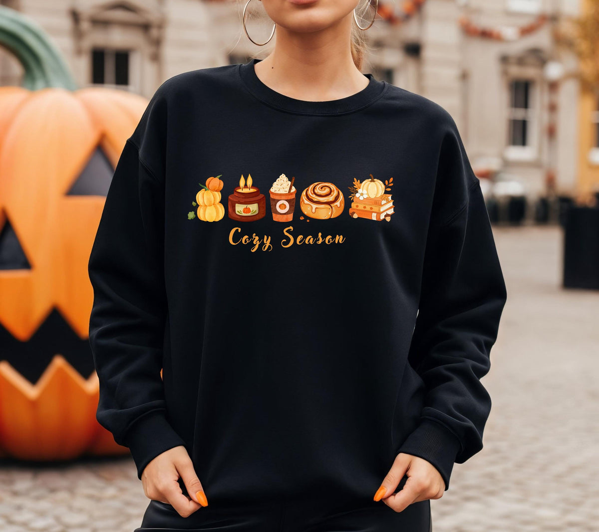 Herbst Pullover, Burgunder, Cozy Season, Damen Mode Herbst, Gemütlicher Pulli, braun, Bücher, Sweatshirt Kürbis, Oversized, Geschenkidee