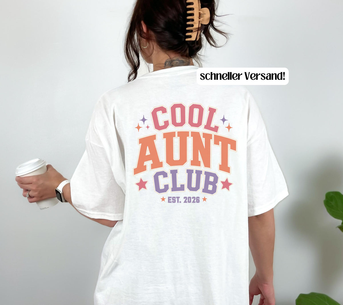 Cool Aunt Club Shirt, Geschenk für Tante, Taufpatin, Du wirst Tante, Schwangerschaft verkünden, Geschenk Schwester, Aunt Tshirt, Patin, Godi