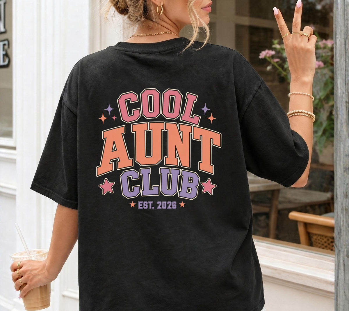Cool Aunt Club Shirt, Geschenk für Tante, Taufpatin, Du wirst Tante, Schwangerschaft verkünden, Geschenk Schwester, Aunt Tshirt, Patin, Godi