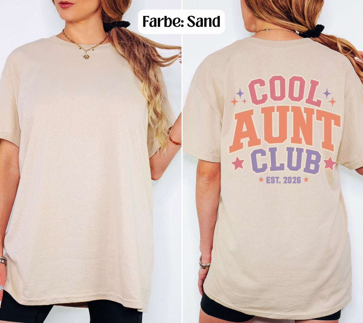 Cool Aunt Club Shirt, Geschenk für Tante, Taufpatin, Du wirst Tante, Schwangerschaft verkünden, Geschenk Schwester, Aunt Tshirt, Patin, Godi