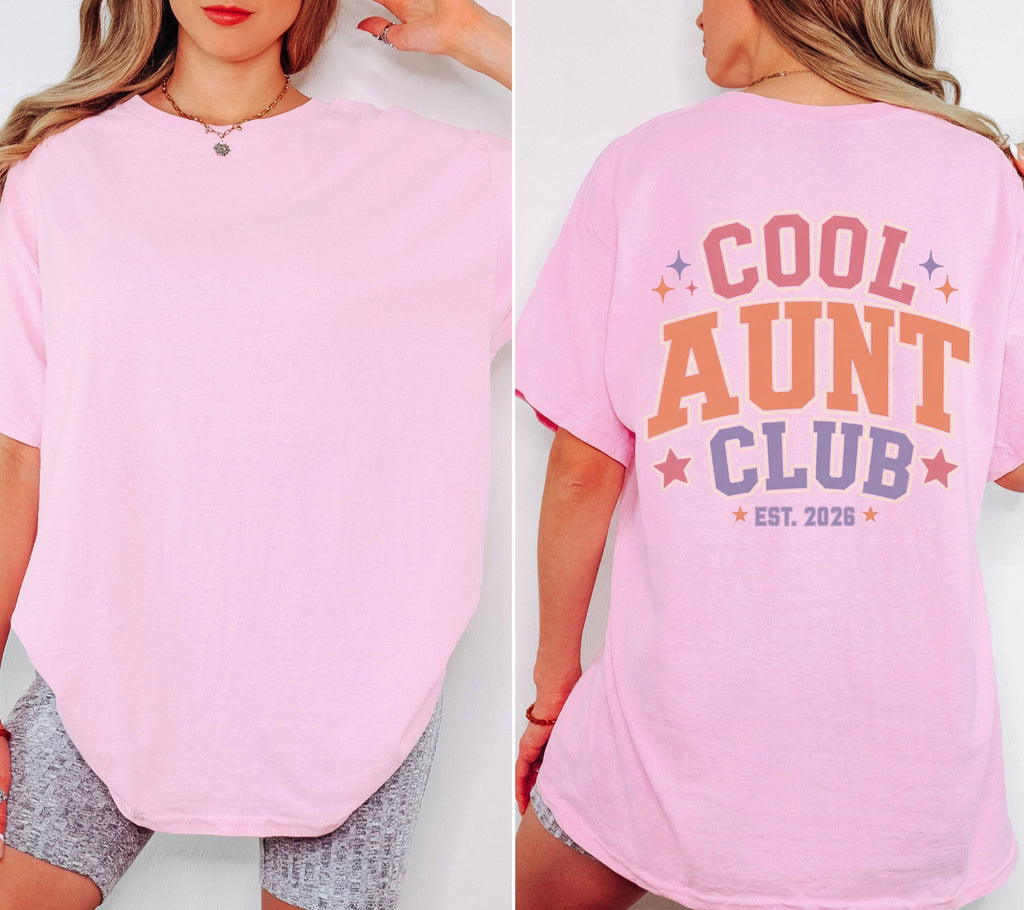 Cool Aunt Club Shirt, Geschenk für Tante, Taufpatin, Du wirst Tante, Schwangerschaft verkünden, Geschenk Schwester, Aunt Tshirt, Patin, Godi