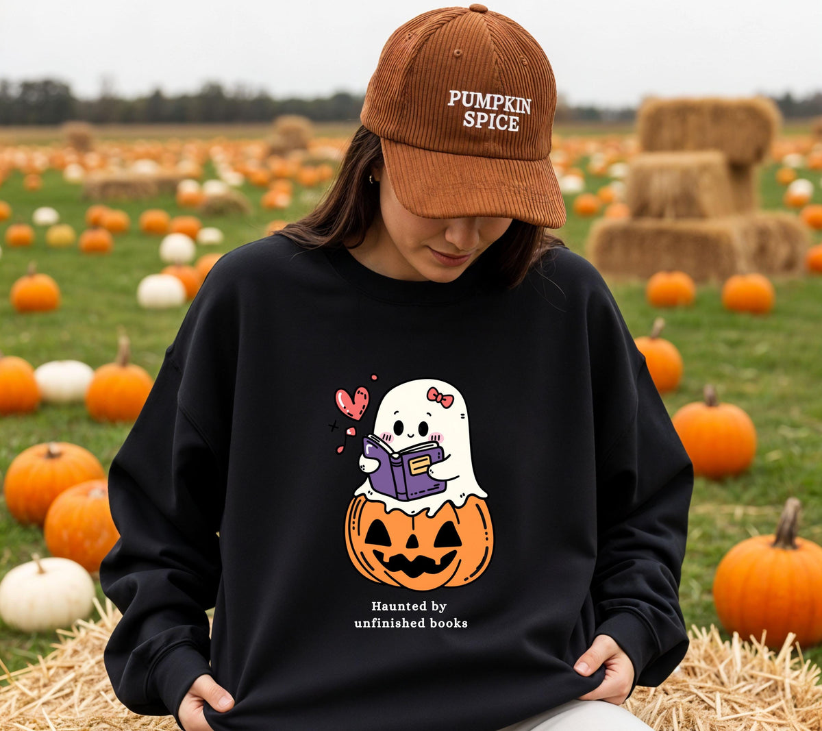 Halloween Pullover für Bücherliebhaber, Gespenst Lesen Shirt, Geschenk für Buchliebhaber, Bücherwurm Pullover, Book Lover Sweater, Hoodie
