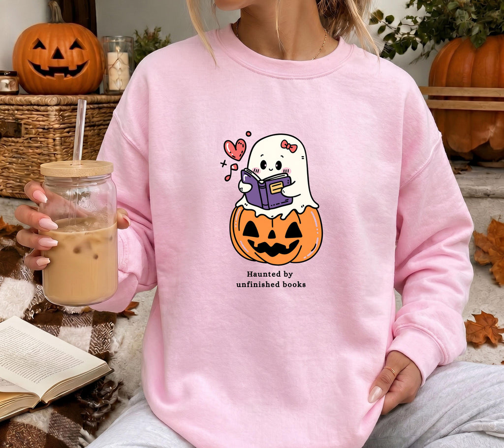 Halloween Pullover für Bücherliebhaber, Gespenst Lesen Shirt, Geschenk für Buchliebhaber, Bücherwurm Pullover, Book Lover Sweater, Hoodie