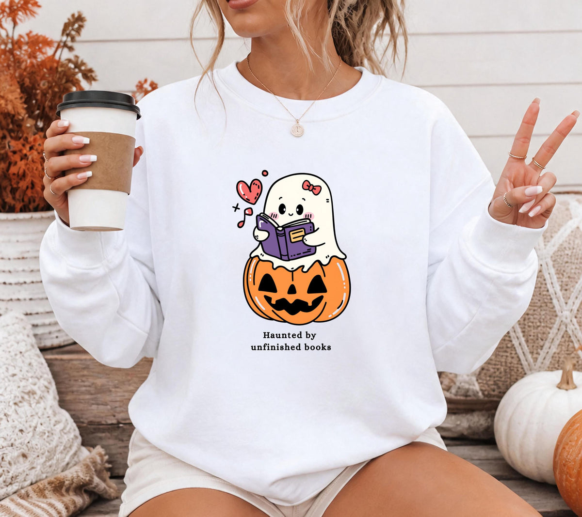 Halloween Pullover für Bücherliebhaber, Gespenst Lesen Shirt, Geschenk für Buchliebhaber, Bücherwurm Pullover, Book Lover Sweater, Hoodie