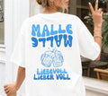 Malle Shirt, blau, Mallorca 2026, Shirts Damen Gruppe, Malle TShirt lustig, Spruch, Frauen, Männer, Bier Shirt, Sauf T-Shirt, Gruppenshirt