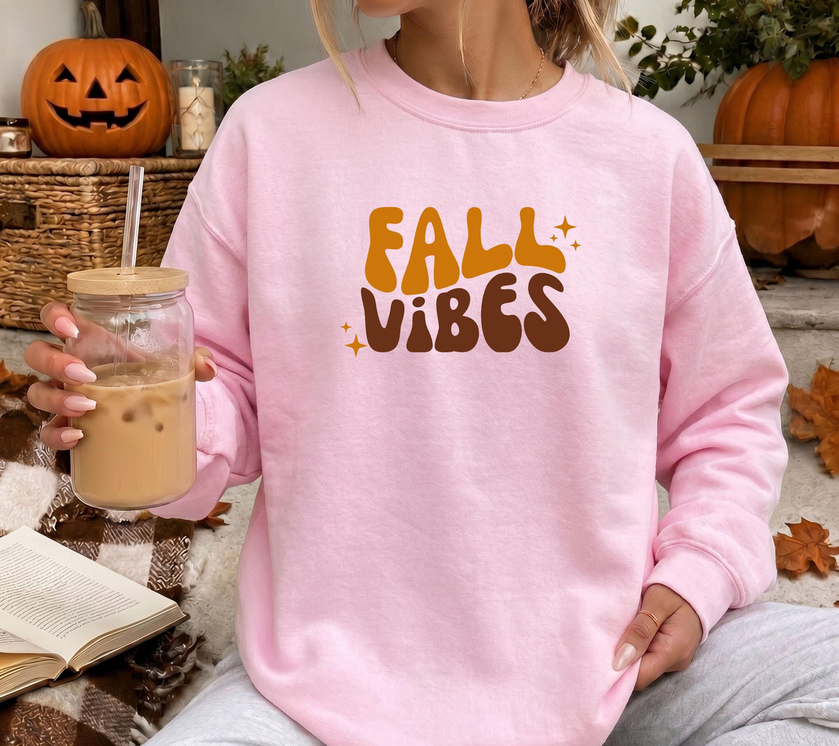 Herbst Pullover, Damen Mode Herbst, Gemütlicher Pulli Autumn, braun, Bücher, Sweatshirt herbstlich, Oversize, Geschenkidee, Cozy, Fall Vibes