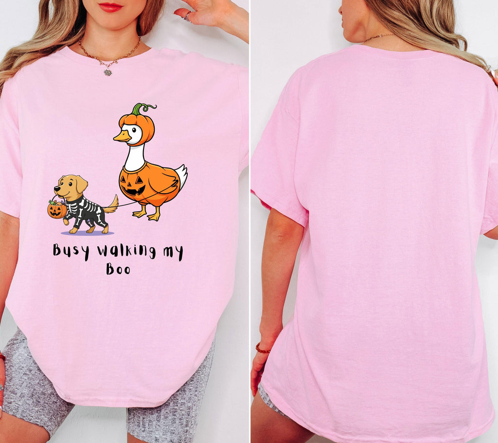 Halloween Shirt Damen, Golden Retriever Shirt, Gans, Gruseliges Tshirt, Goldie, Hund, Geschenk Halloween, Herbst T-Shirt, Hundeliebhaber