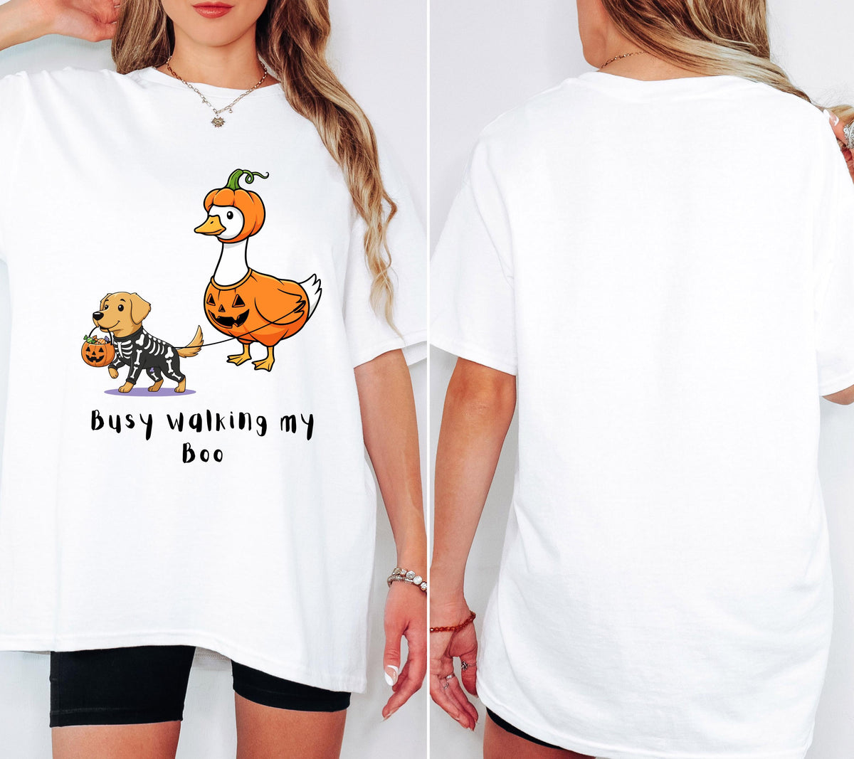 Halloween Shirt Damen, Golden Retriever Shirt, Gans, Gruseliges Tshirt, Goldie, Hund, Geschenk Halloween, Herbst T-Shirt, Hundeliebhaber