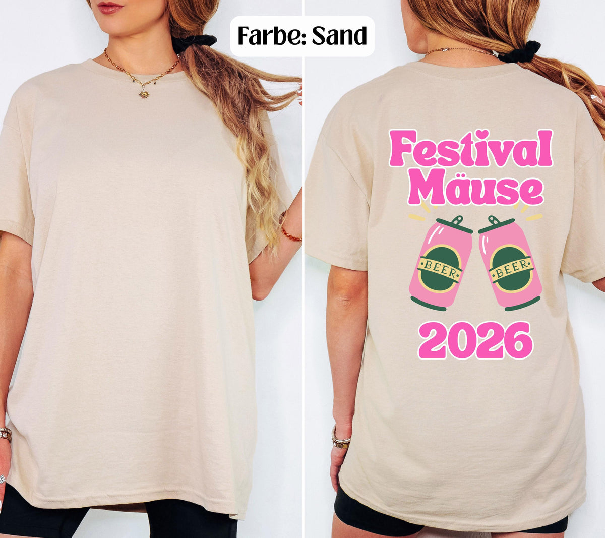 Festival Outfit Damen, Festival Shirt, Lustig, Gruppe, Frauen, Party TShirt, Bier, Freunde, Partnerlook, Gruppenreise, Merch, Kleidung, Maus