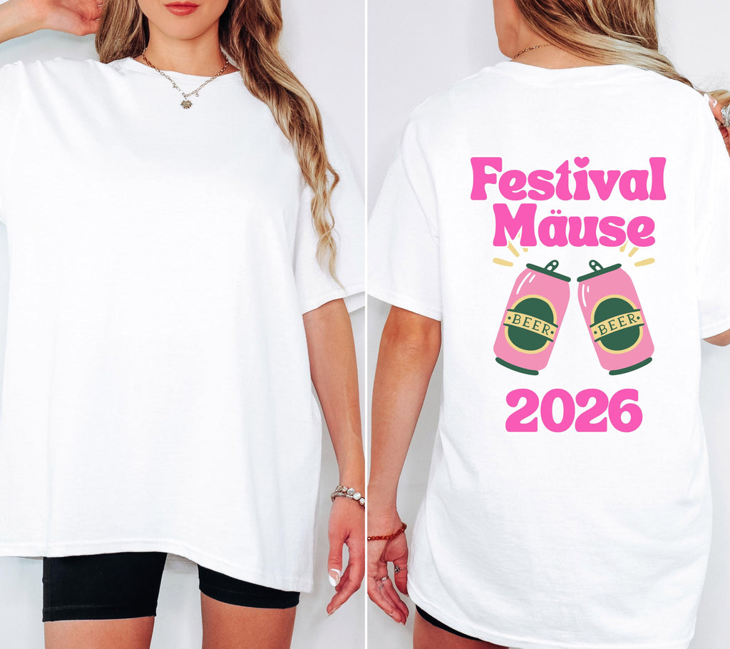Festival Outfit Damen, Festival Shirt, Lustig, Gruppe, Frauen, Party TShirt, Bier, Freunde, Partnerlook, Gruppenreise, Merch, Kleidung, Maus