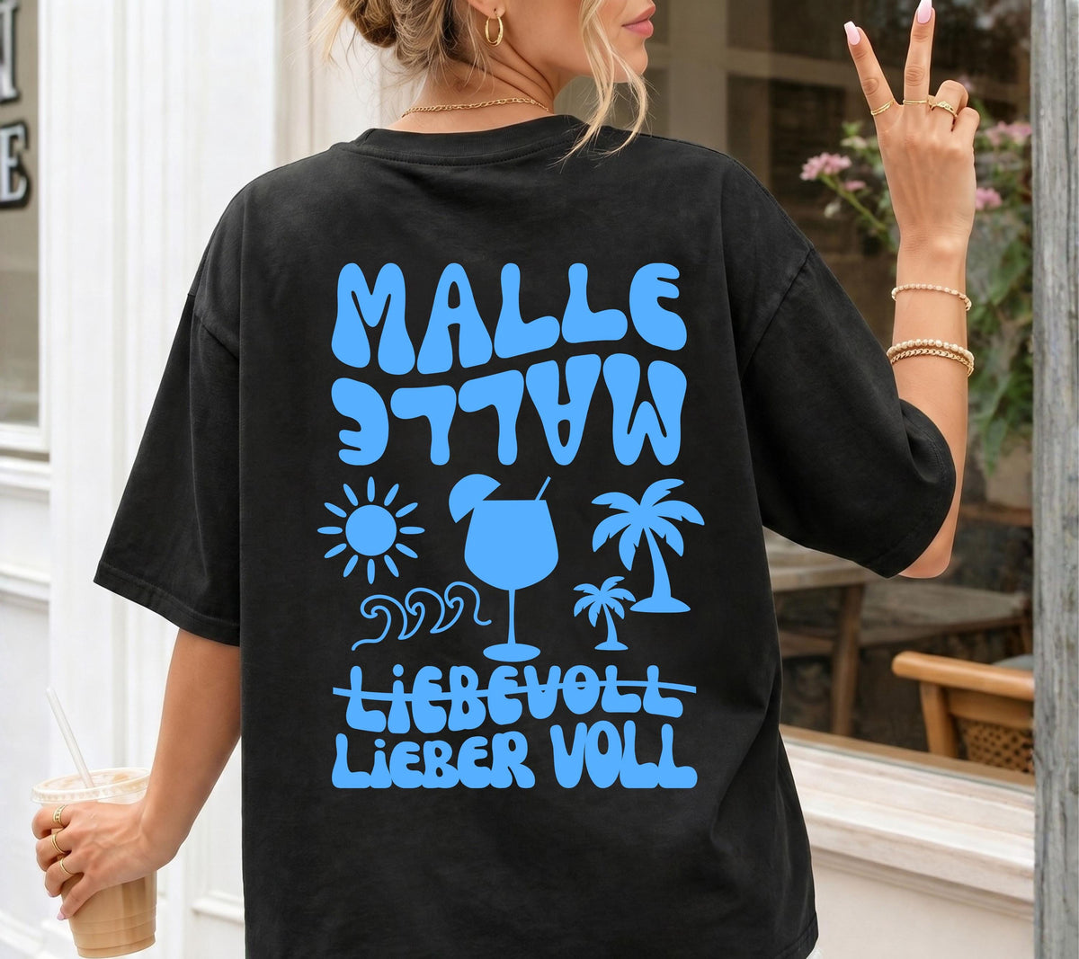 Malle Shirt Damen, blau, Mallorca 2026, Gruppenshirts, Malle TShirt lustig, Spruch, Frauen, Männer, Bier Shirt, Sauf T-Shirt, Girls Trip