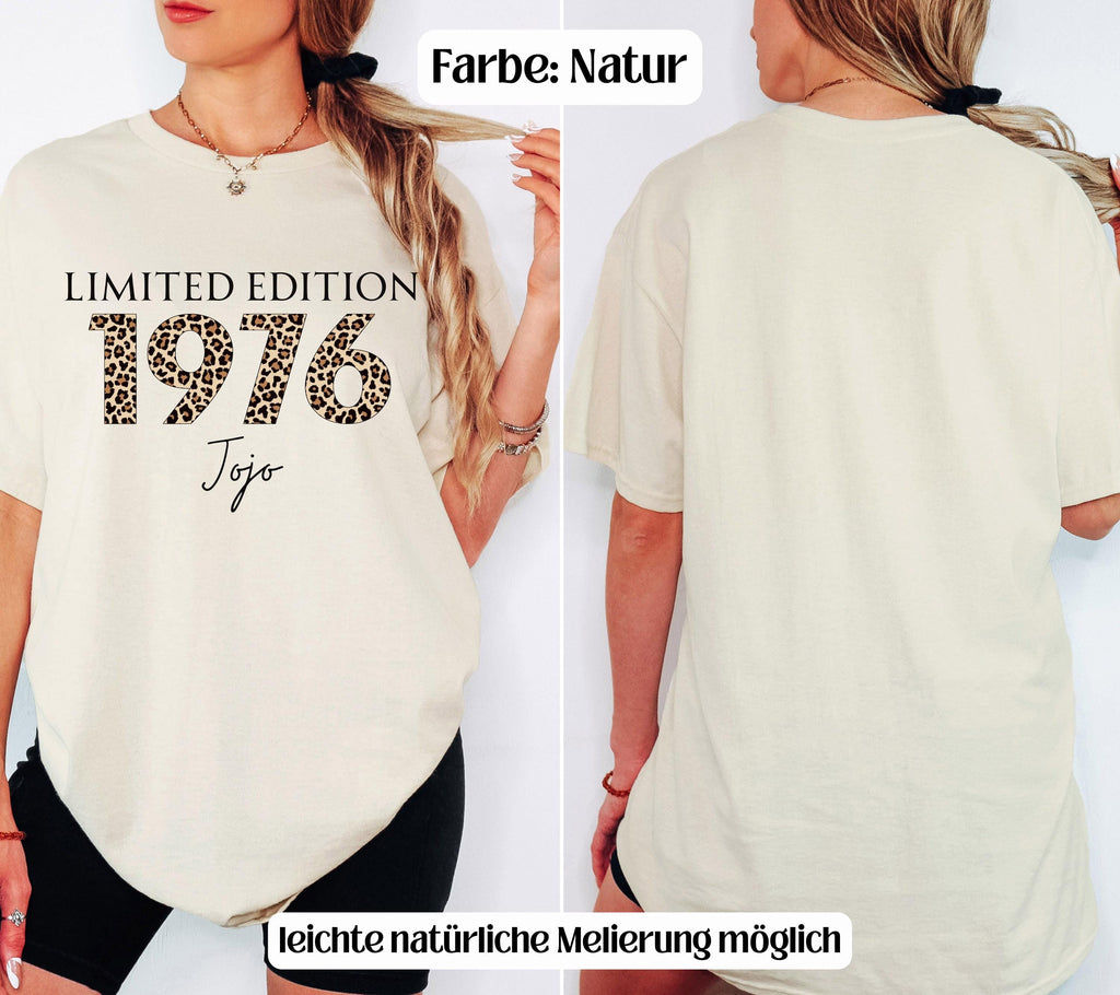 50. Geburtstag, Geburtstagsshirt, Personalisiertes Geschenk, Birthday Shirt, 50, Fünfzig, Freundin, Schwester, Mama, Leo, 1976, Limited