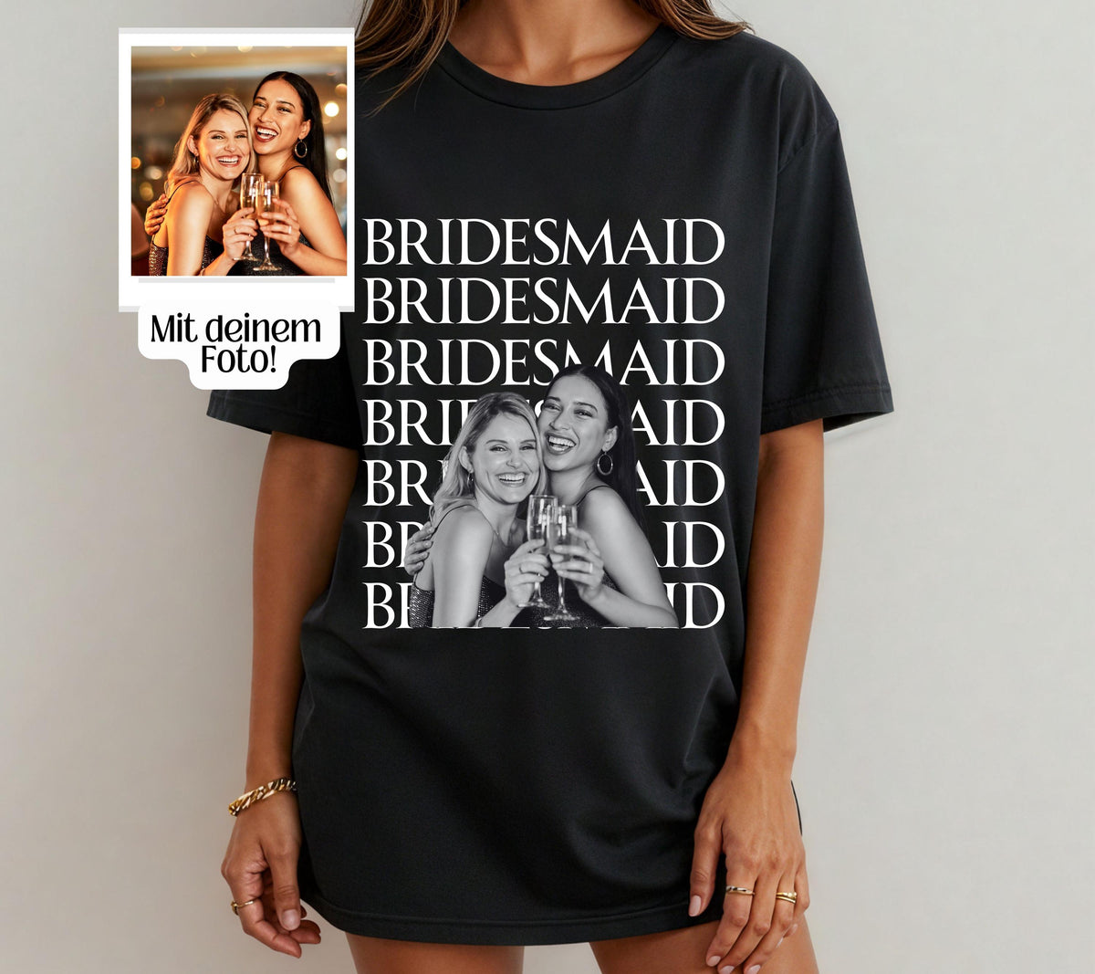 Brautjungfer fragen, Bridesmaid, Brautjungfern Shirt, Brautjungfer Geschenk, JGA TShirt, Foto Shirt, Brautjungfer personalisiert, Trauzeugin