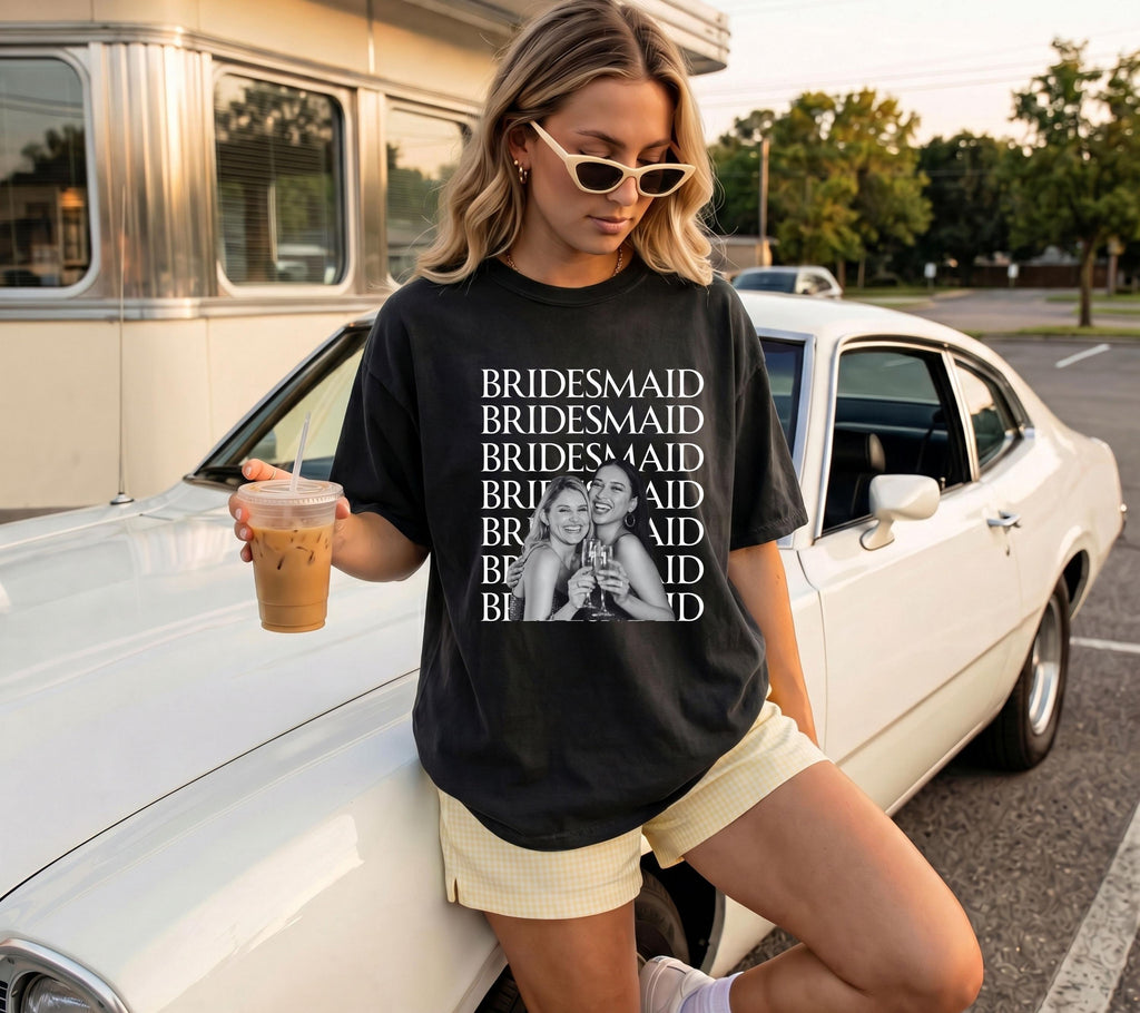 Brautjungfer fragen, Bridesmaid, Brautjungfern Shirt, Brautjungfer Geschenk, JGA TShirt, Foto Shirt, Brautjungfer personalisiert, Trauzeugin