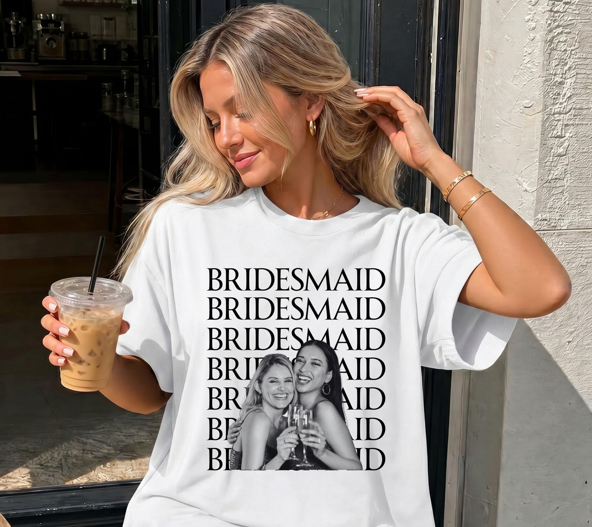 Brautjungfer fragen, Bridesmaid, Brautjungfern Shirt, Brautjungfer Geschenk, JGA TShirt, Foto Shirt, Brautjungfer personalisiert, Trauzeugin