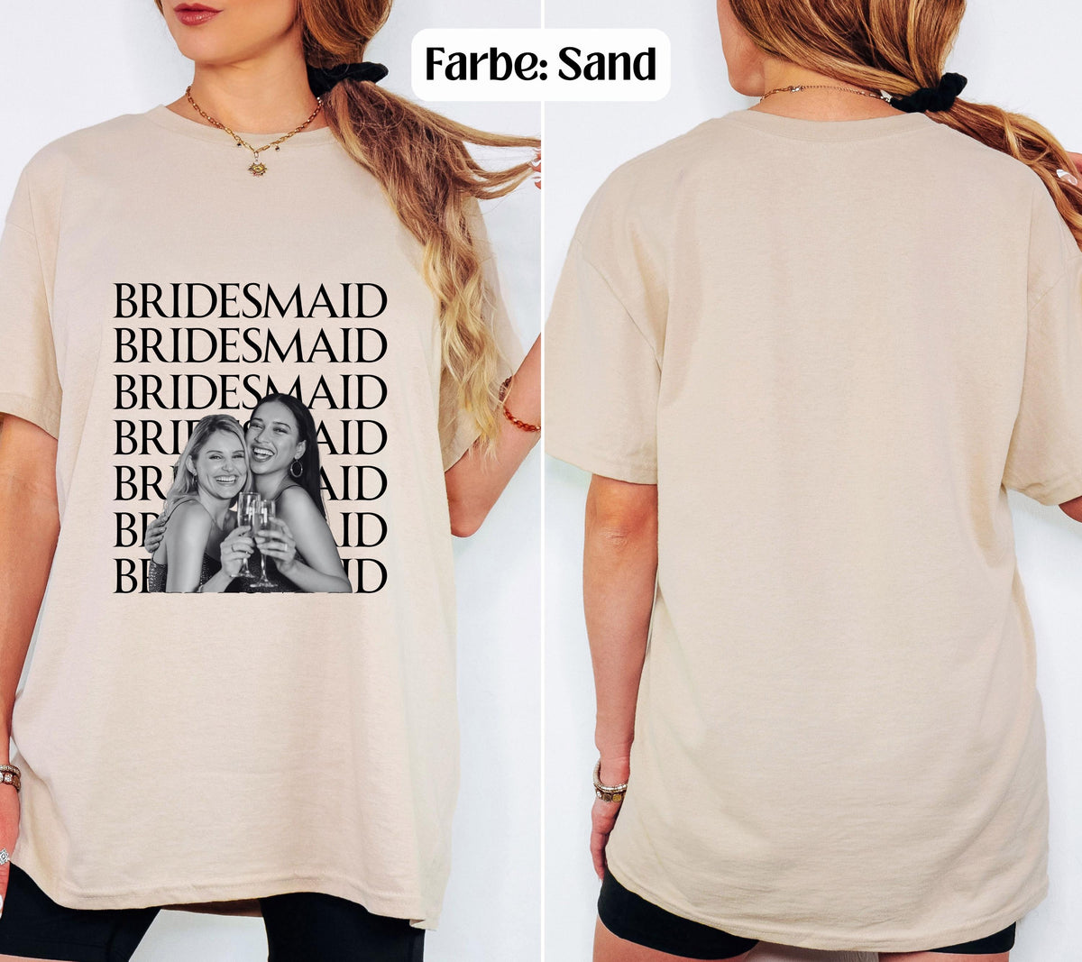 Brautjungfer fragen, Bridesmaid, Brautjungfern Shirt, Brautjungfer Geschenk, JGA TShirt, Foto Shirt, Brautjungfer personalisiert, Trauzeugin