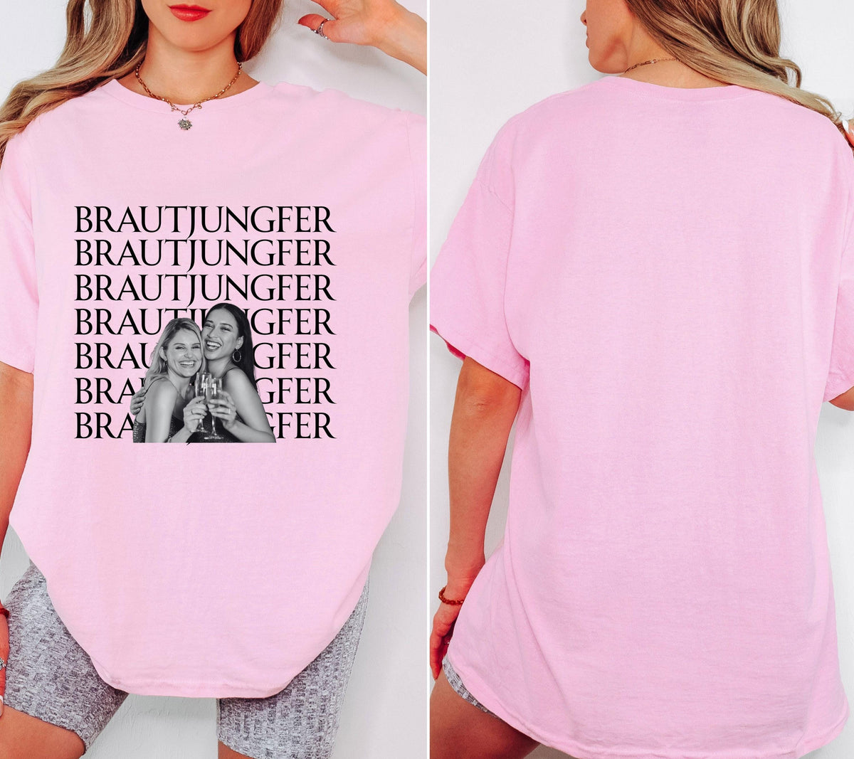 Brautjungfer fragen, Bridesmaid, Brautjungfern Shirt, Willst du meine Brautjungfer sein, Geschenk, JGA TShirt, Foto Shirt, personalisiert