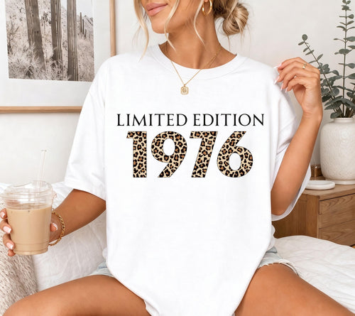 50. Geburtstag Frau, Geburtstagsshirt, Personalisiertes Geschenk, Birthday Shirt, 50, Fünfzig, Freundin, Schwester, Mama, Leo, 1976 Limited