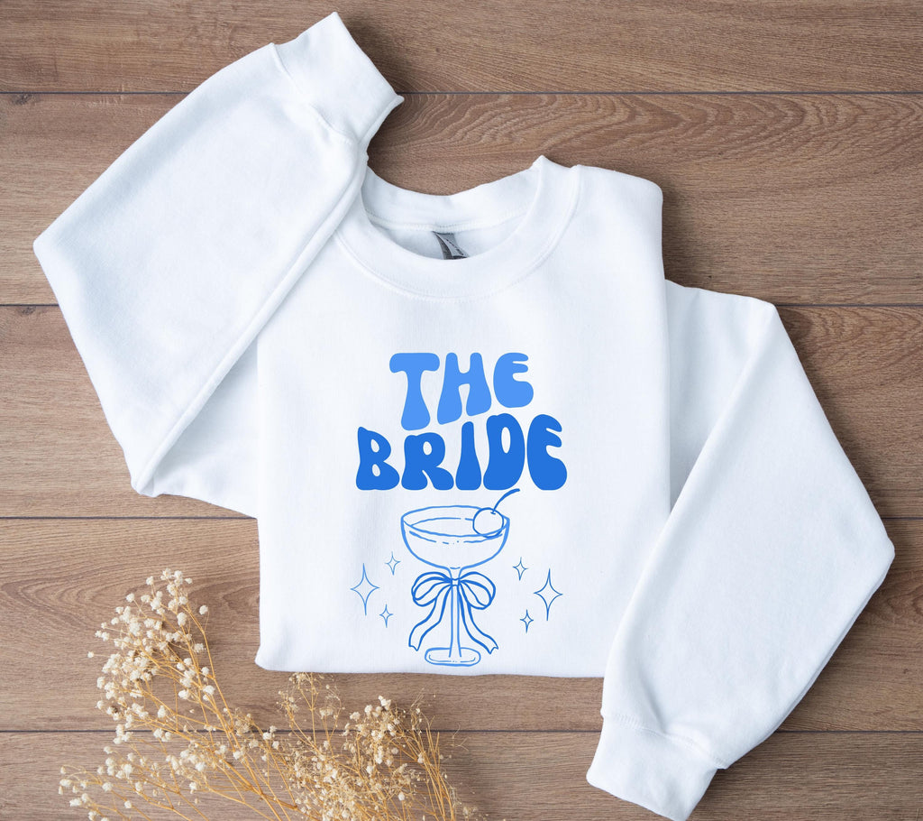 Braut Pullover, Bride Sweater, blau, JGA Pulli, Team Braut, Crew, Junggesellenabschied, Hochzeit, Geschenk, JGA Frauen, Gruppe, Frauen