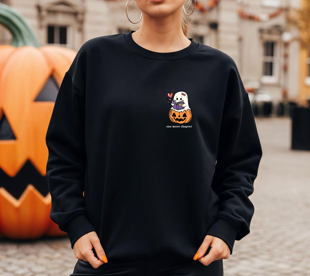 Halloween Pullover für Bücherliebhaber, Gespenst Lesen Shirt, Geschenk für Buchliebhaber, Bücherwurm Pullover, Book Lover Sweater, Hoodie