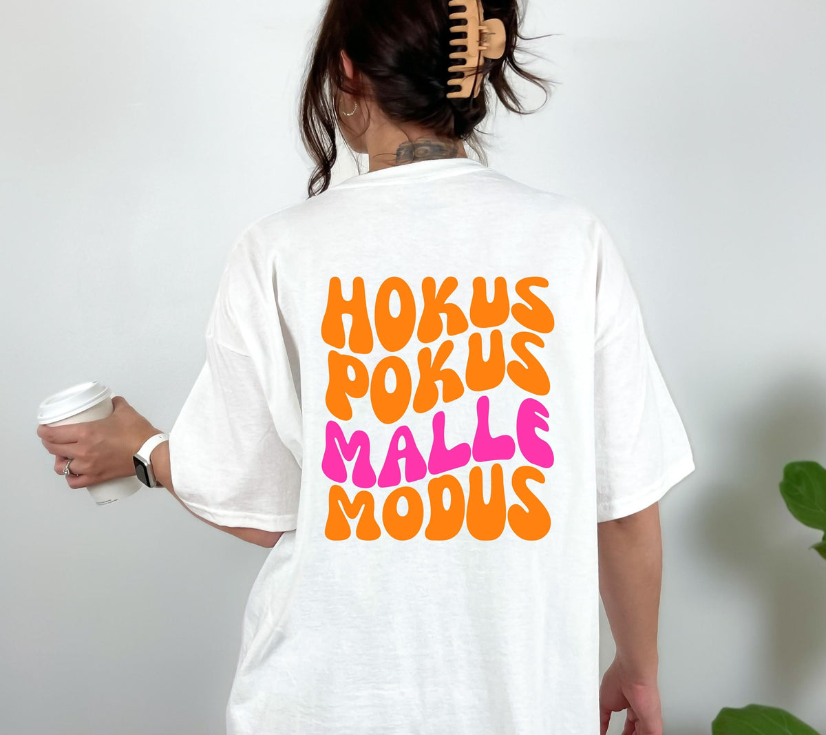 Malle Shirt, Hokus Pokus Malle Modus, Malle Tshirt, Mallorca Shirt, Bier Shirt, Ballermann Outfits, Gruppe, Damen, JGA Shirts, pink orange