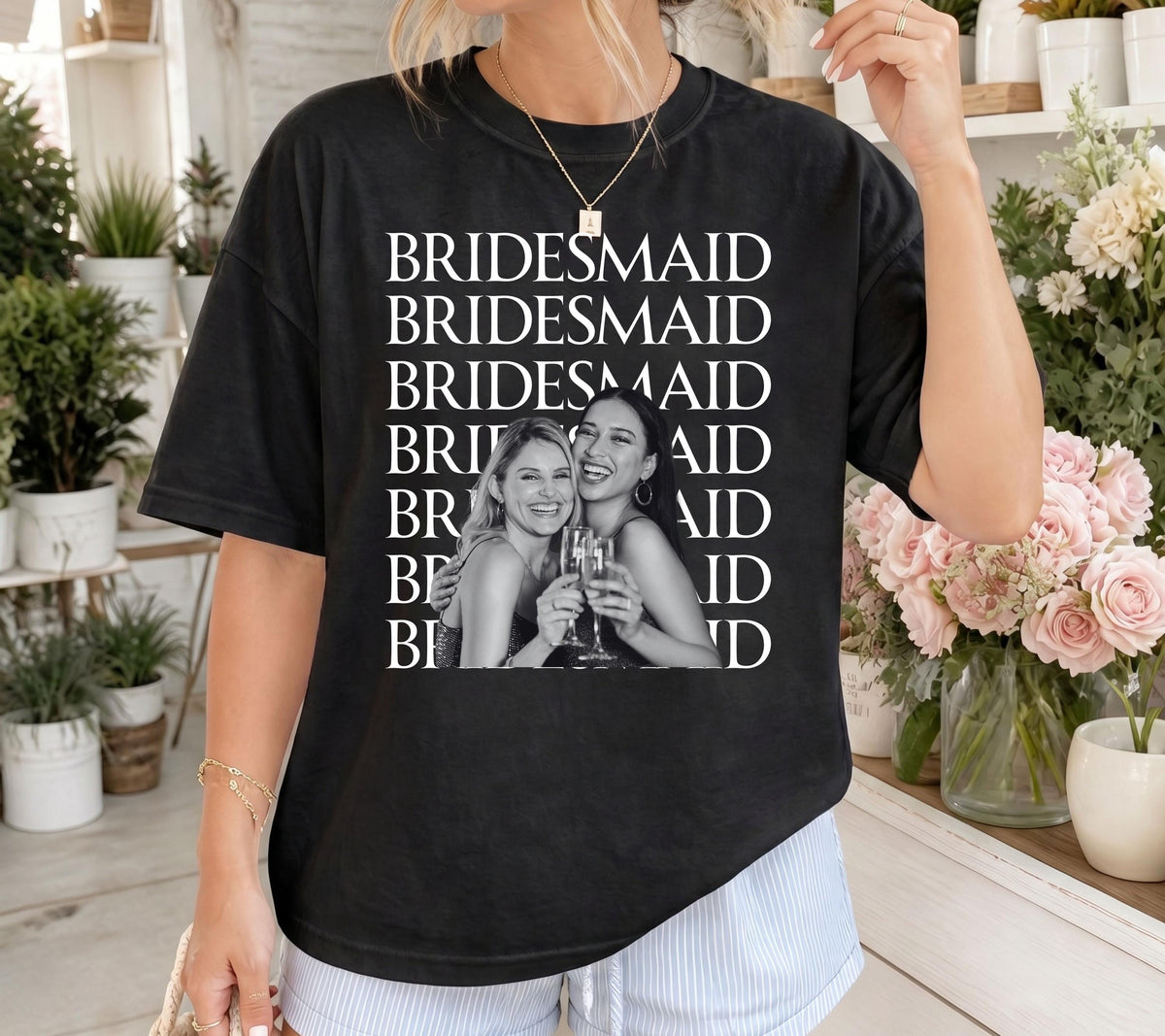 Brautjungfer fragen, Bridesmaid, Brautjungfern Shirt, Brautjungfer Geschenk, JGA TShirt, Foto Shirt, Brautjungfer personalisiert, Trauzeugin