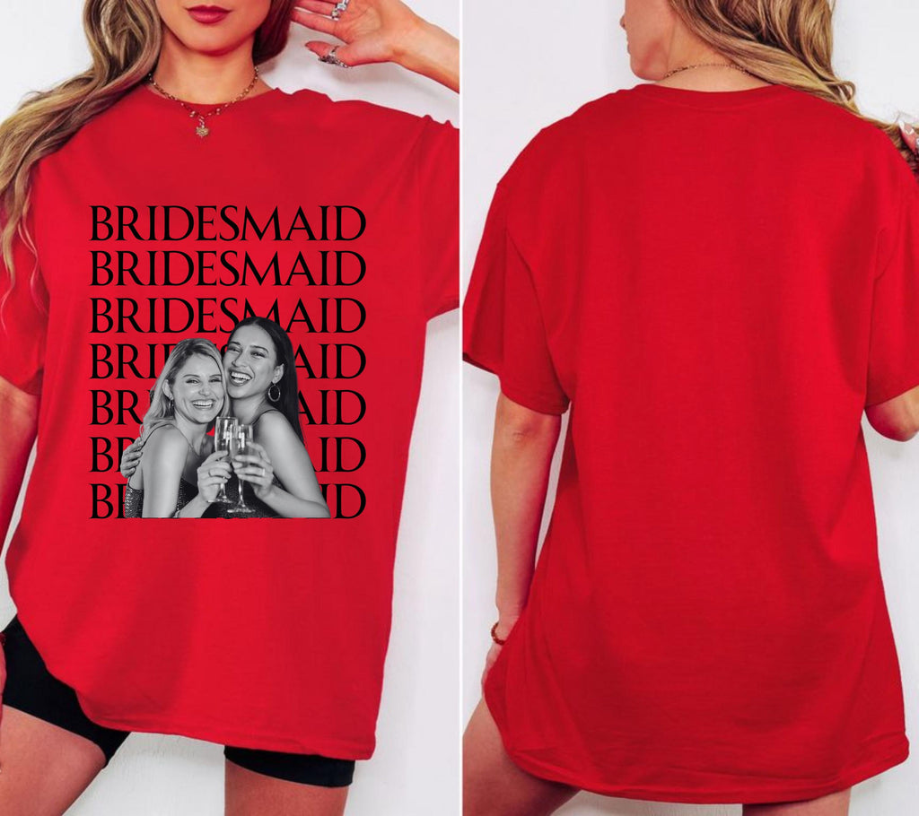 Brautjungfer fragen, Bridesmaid, Brautjungfern Shirt, Brautjungfer Geschenk, JGA TShirt, Foto Shirt, Brautjungfer personalisiert, Trauzeugin