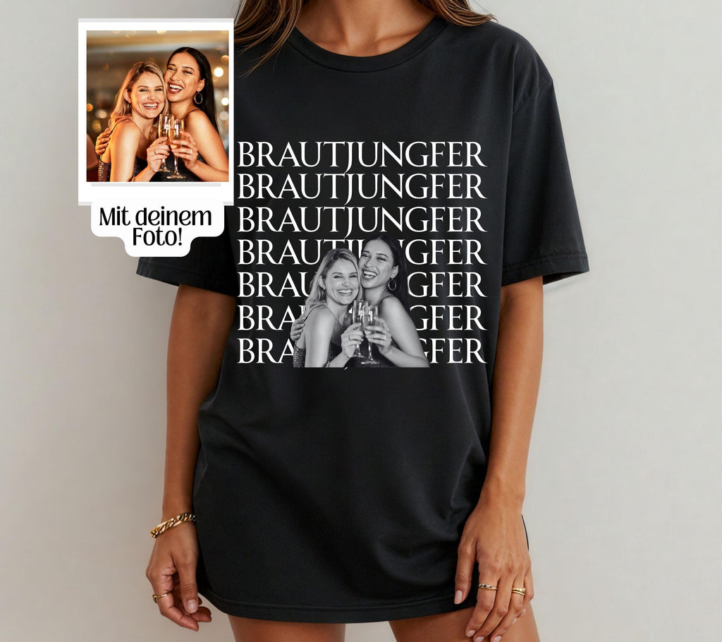 Brautjungfer fragen, Bridesmaid, Brautjungfern Shirt, Willst du meine Brautjungfer sein, Geschenk, JGA TShirt, Foto Shirt, personalisiert