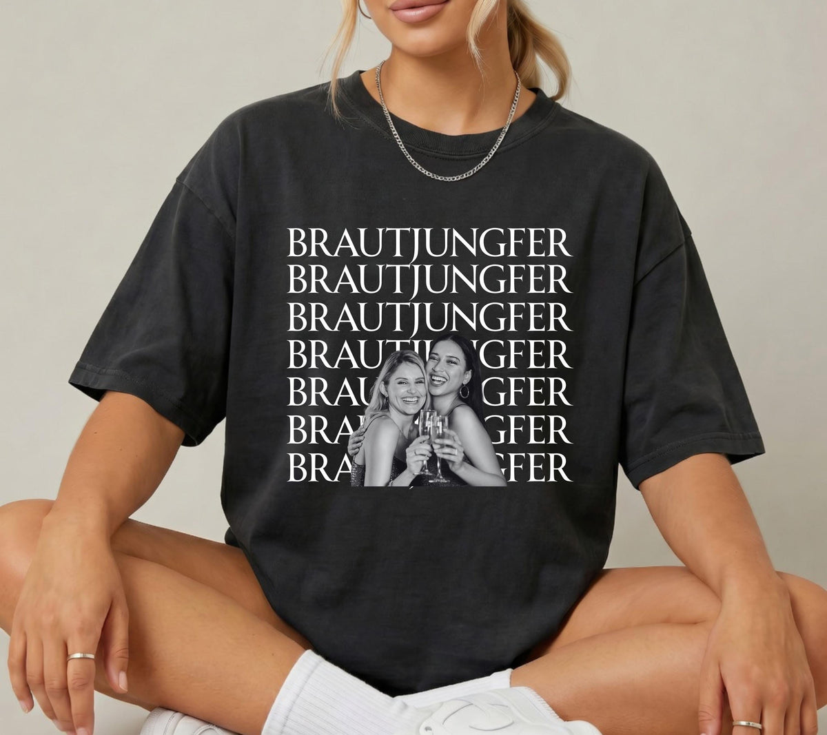 Brautjungfer fragen, Bridesmaid, Brautjungfern Shirt, Willst du meine Brautjungfer sein, Geschenk, JGA TShirt, Foto Shirt, personalisiert