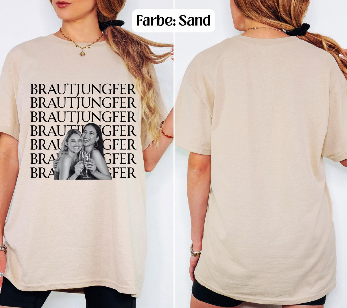 Brautjungfer fragen, Bridesmaid, Brautjungfern Shirt, Willst du meine Brautjungfer sein, Geschenk, JGA TShirt, Foto Shirt, personalisiert