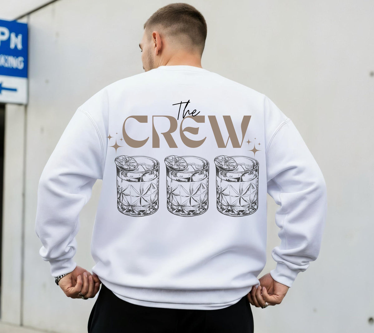 JGA Pullover, Morgengabe Bräutigam, Groom Sweater, JGA Männer, Herren Hoodie, Geschenke für den Bräutigam, Junggesellenabschied, Crew, weiß