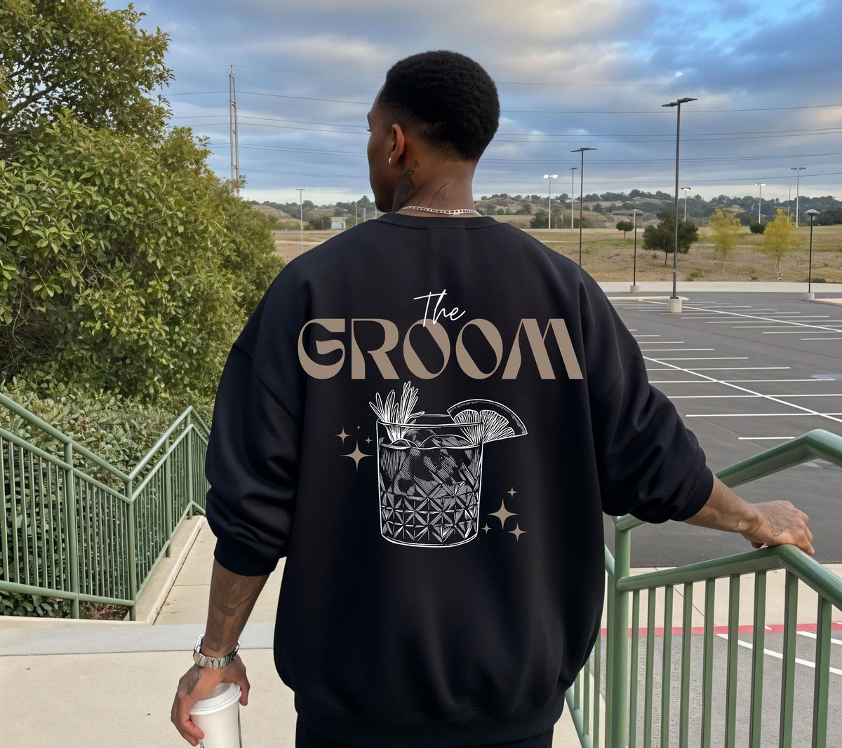 JGA Pullover, Morgengabe Bräutigam, Groom Sweater, JGA Männer, Herren Hoodie, Geschenke für den Bräutigam, Junggesellenabschied, Crew, weiß