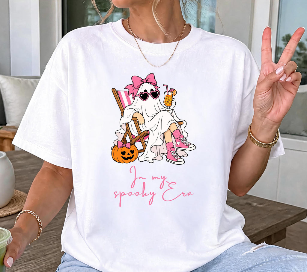 Halloween Shirt Damen – In My Spooky Era, Lustiges Halloween Outfit, Spooky Shirt, Halloween TShirt, Halloween Outfit, Herbst T-Shirt, pink