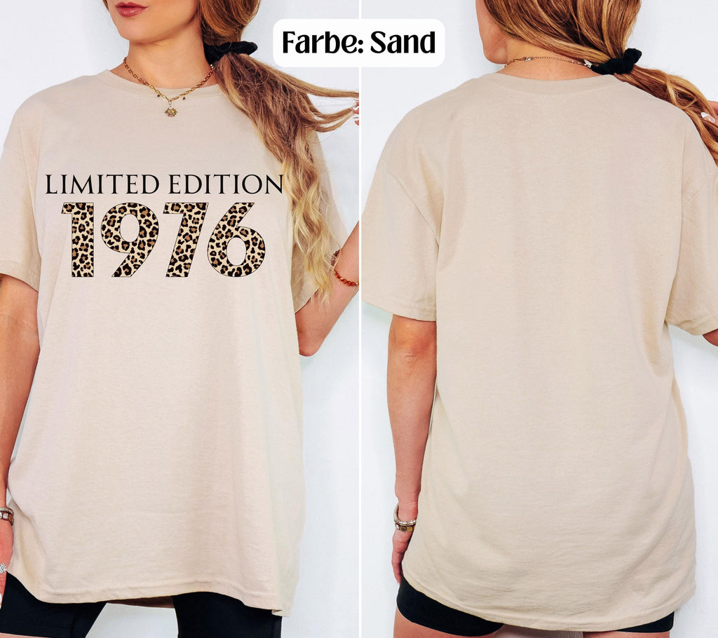 50. Geburtstag Frau, Geburtstagsshirt, Personalisiertes Geschenk, Birthday Shirt, 50, Fünfzig, Freundin, Schwester, Mama, Leo, 1976 Limited