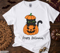 Halloween Shirt, Katzen Shirt, Gruseliges Tshirt, Katze, Geschenk Halloween, Herbst T-Shirt, Katzenliebhaber, Katzenmama, Damen, Frauen