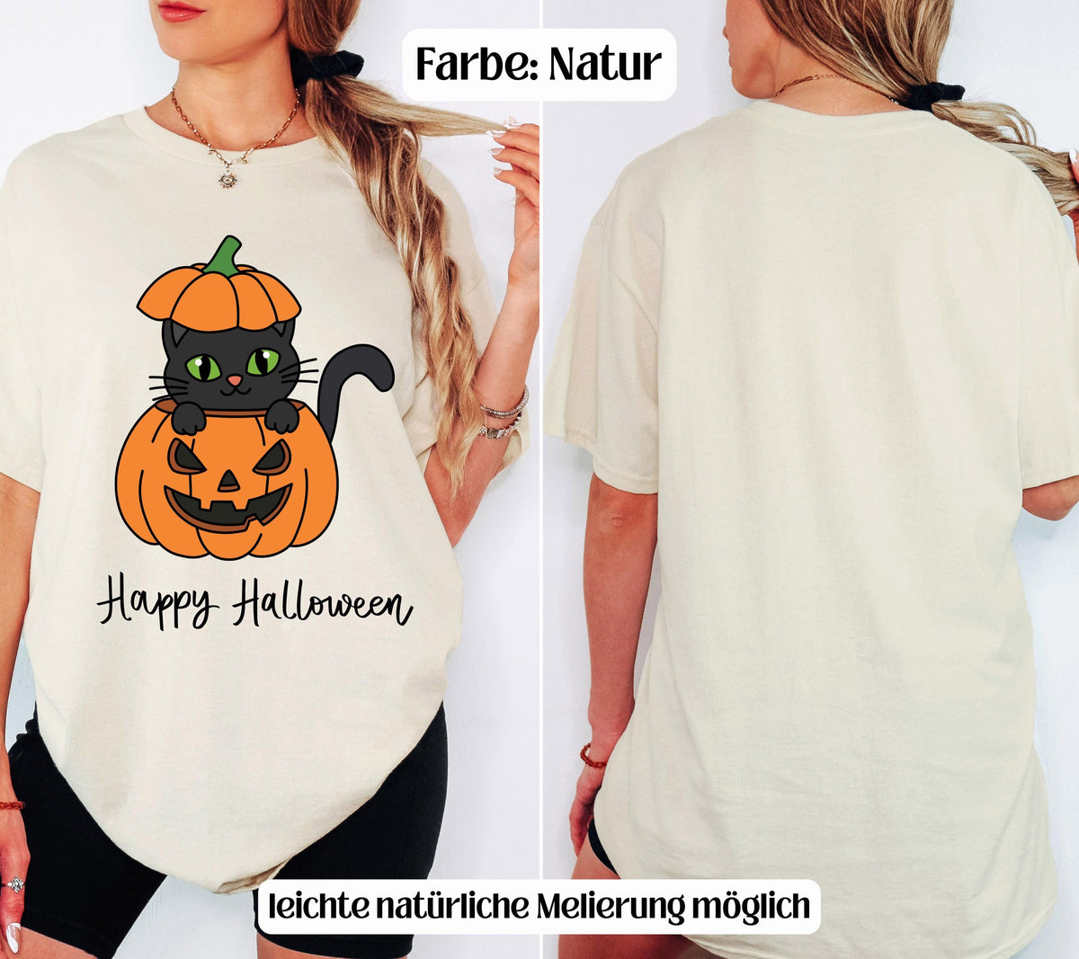 Halloween Shirt, Katzen Shirt, Gruseliges Tshirt, Katze, Geschenk Halloween, Herbst T-Shirt, Katzenliebhaber, Katzenmama, Damen, Frauen