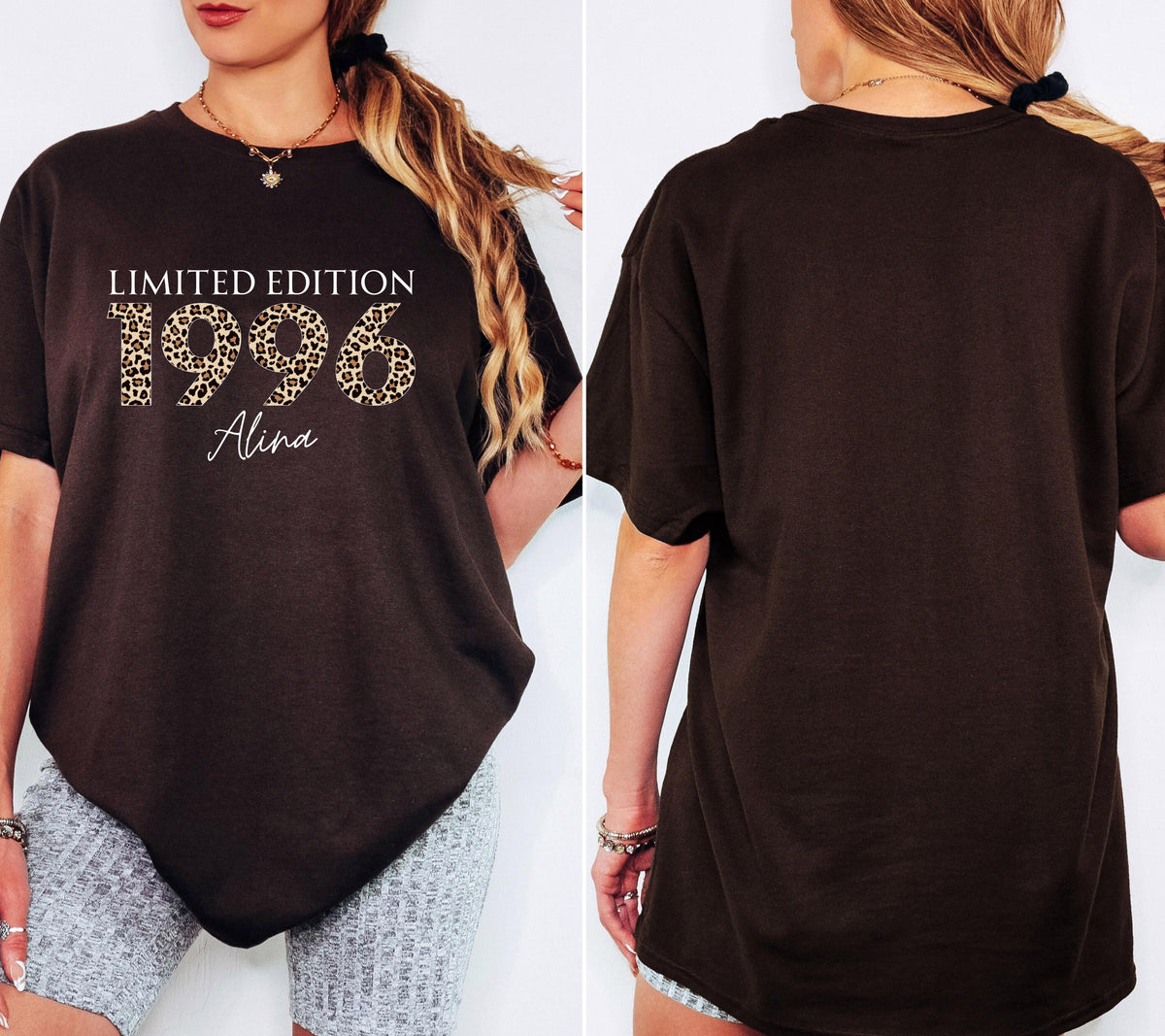 Personalisiertes Geschenk 30. Geburtstag, Geburtstagsshirt, Limited Edition 1996, Geschenkidee Geburtstag dreißig, 30 Jahre, Birthday, Braun
