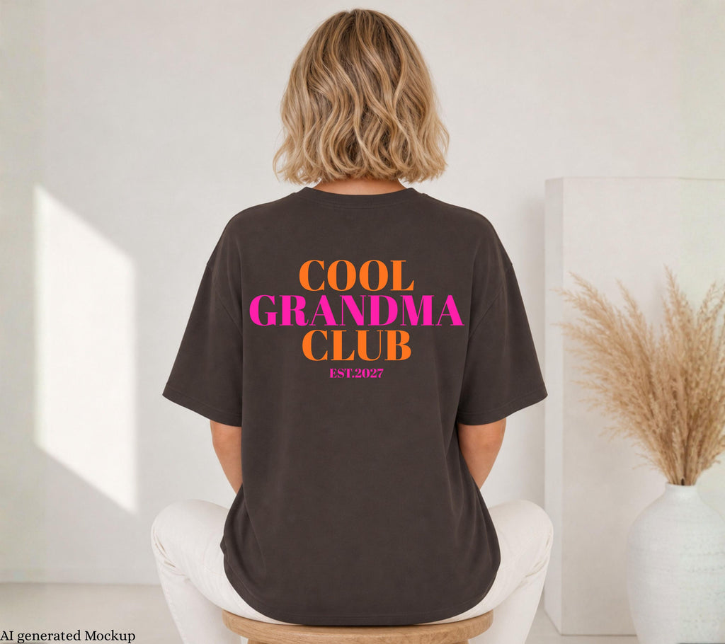 Du wirst Oma, Cool Grandma Club, Oma Shirt, Geschenk für Oma, Schwangerschaft verkünden, Geschenk Omi, Baby Ankündigung, Oma TShirt, T-Shirt