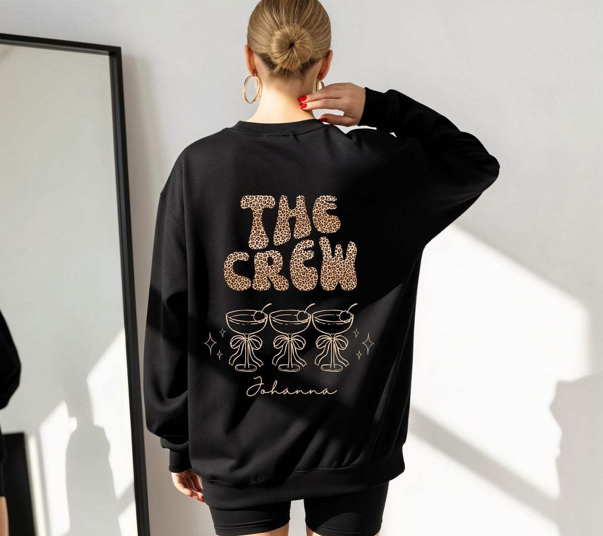 Braut Pullover Leo Muster, JGA Sweater personalisiert mit Namen, Verlobungsfeier, Polterabend, Bride to be, Pulli, Sweatshirt, Leopard